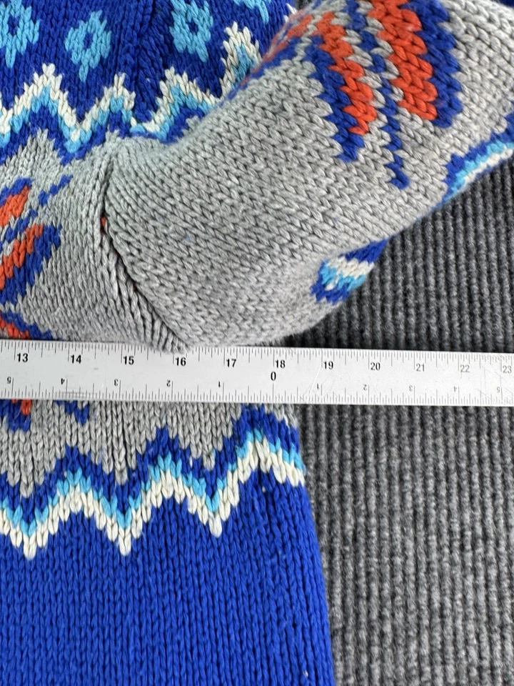 Suéter Hollister Vintage Hombres Extra Grande Azul Copo de Nieve Grueso Tejido Cremallera y2k Foto 4 de 4