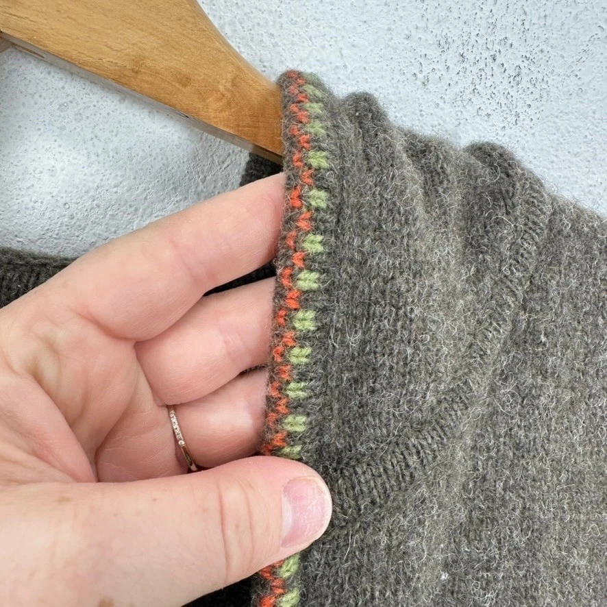 Field Gear Woman Forest Green Wool Hooded Vest 1X Zip Up Sweater Cottagecore - Imagem 4 de 4