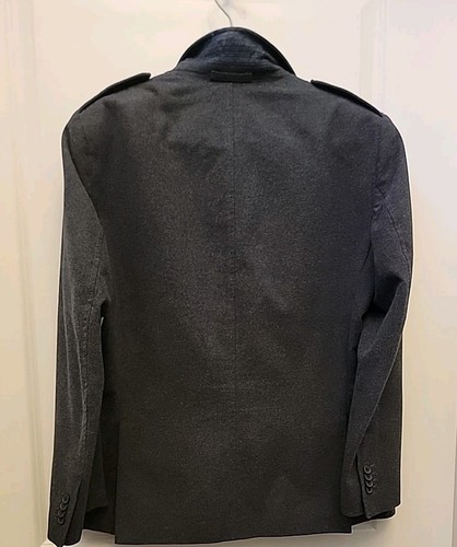 BANANA REPUBLIC Tailored Fit Military Italian Wool Blazer / Jacket Gray Size 42S - Picture 4 of 5