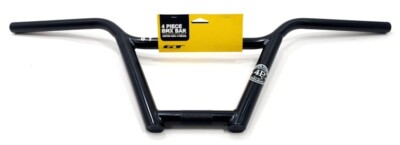 GT 4PC Bar 8.6'' Rise BMX Bike Chromoly Handlebars Black