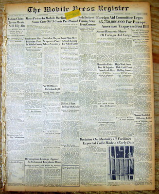 1947 newspaper w a photo of the 1st post WW II Japanese car TOYOTA