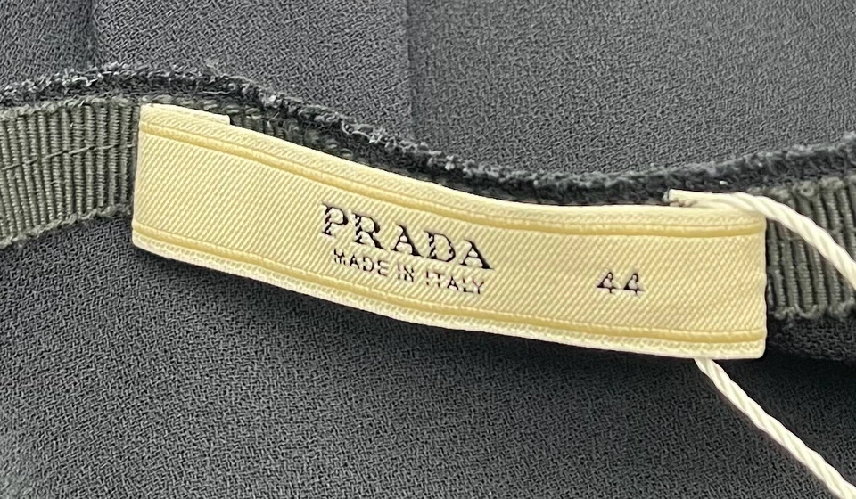 Falda Prada ALTRD Azul Marino Seda Plisada Adornada Línea A talla 44 Foto 4 de 4