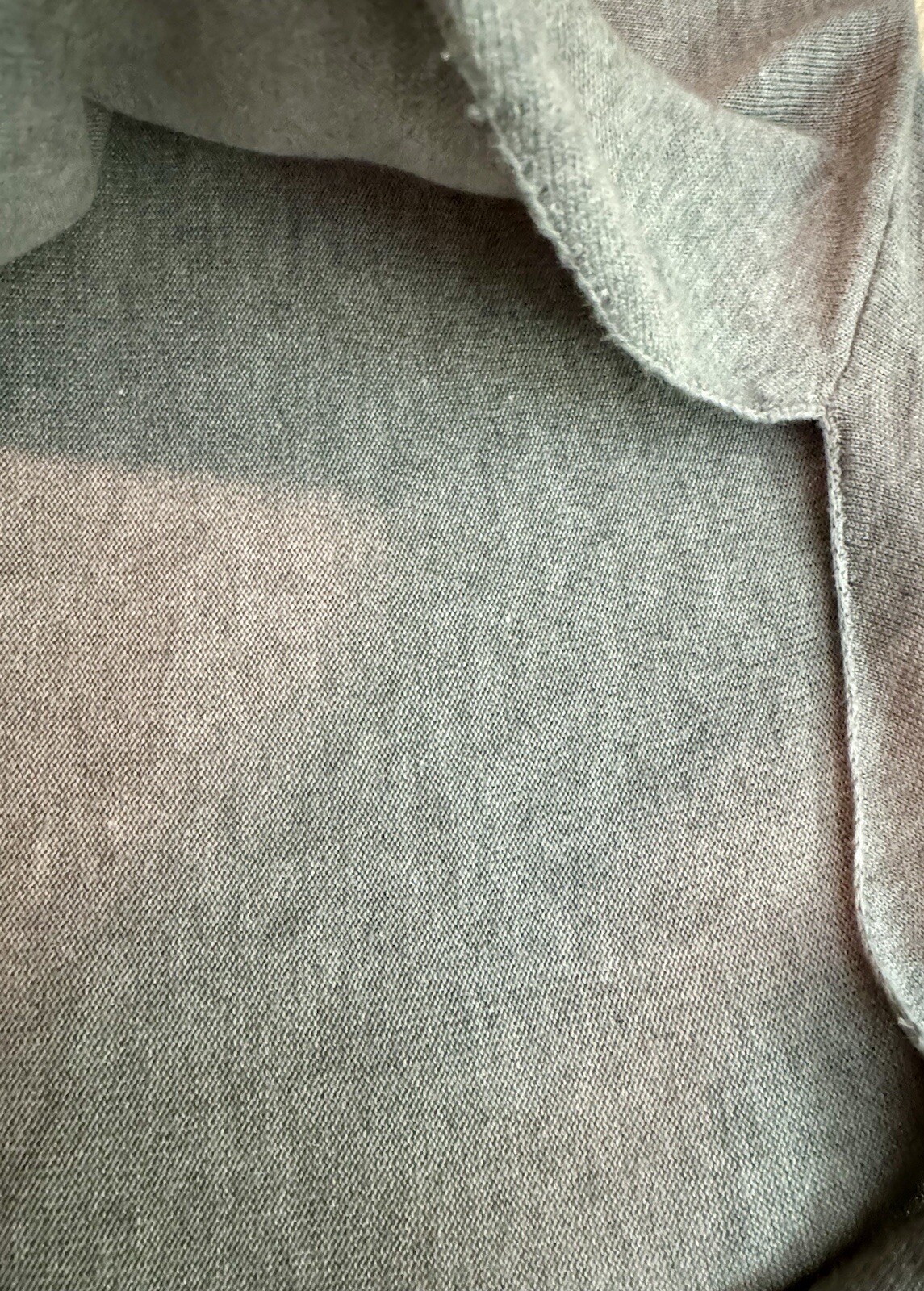 JOAN VASS STUDIO Size (L)  Cashmere Blend Tunic Sweater Heather Gray Back Zipper