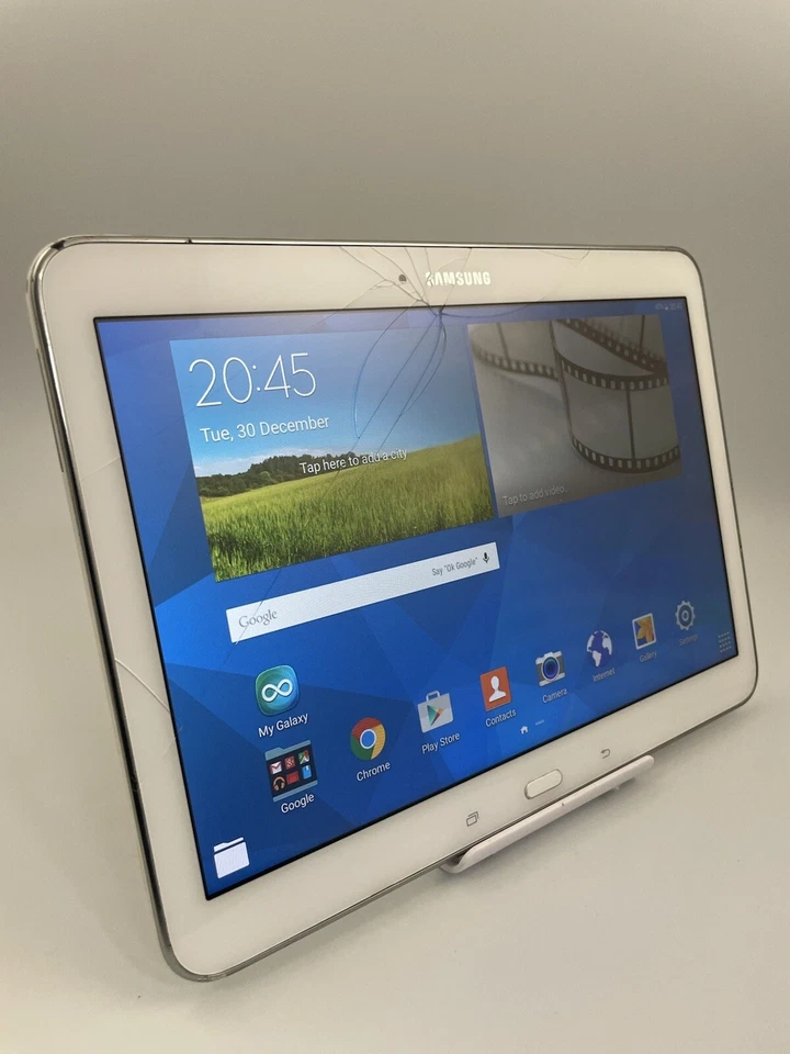 Samsung Galaxy Tab 4 10.1 SM-T530 White Wi-Fi 16GB 10.1" Android Tablet Cracked - Image 3 of 4