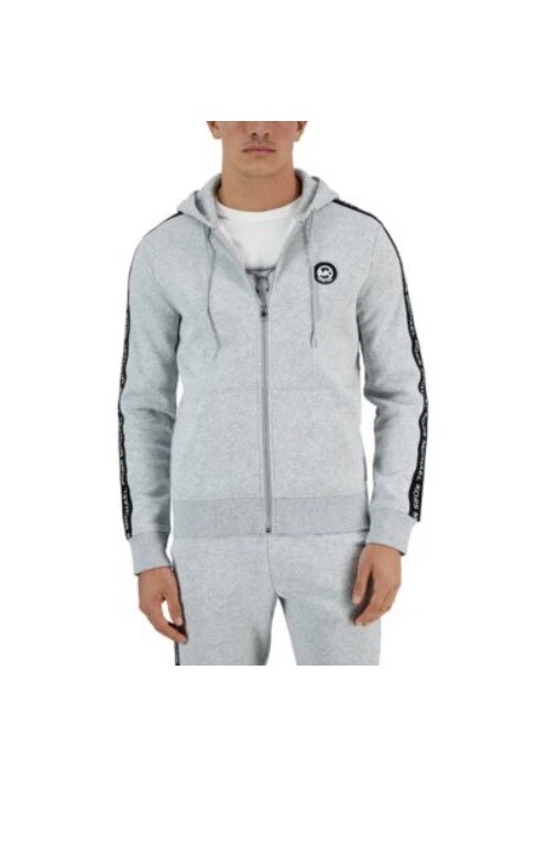 MICHAEL KORS Felpa con cappuccio uomo logo nastro in pile uomo