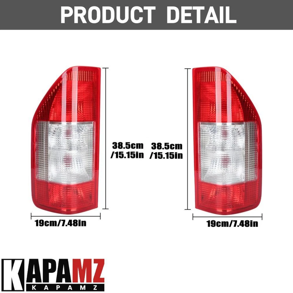 Luz trasera para Dodge Sprinter 2500 y 3500 2003-2006 izquierda derecha halógena sin bombillas Foto 2 de 4