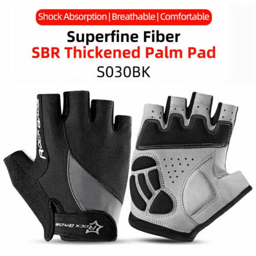 ROCKBROS Cycling Non-Slip Breathable Bicycle Gloves Gel Pad Half Finger Gloves - product listing photo