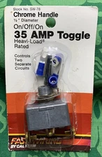 Calterm Electronics Chrome Handle Toggle Switch 35 Amp Heavi-Load Rated SW-78