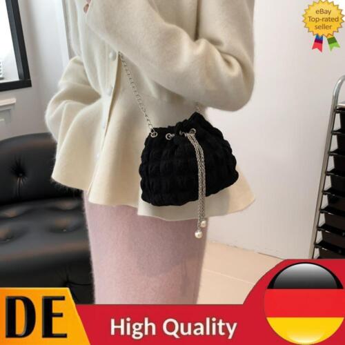 Frauen Kette Kordelzug Mode Umhängetasche Solide Umhängetasche Handtasche (Schwa - Bild 1 von 9