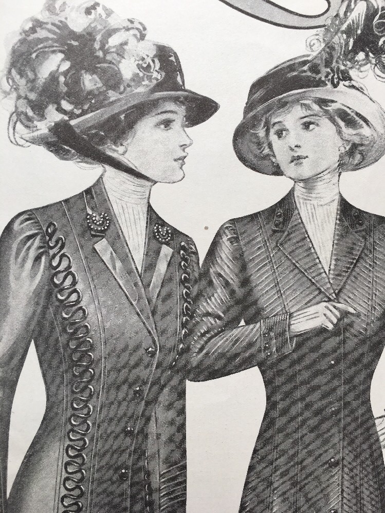 Vintage 1909 LA VOGUE Women's Coats Suits John Anisfield Edwardian Fall Style Ad