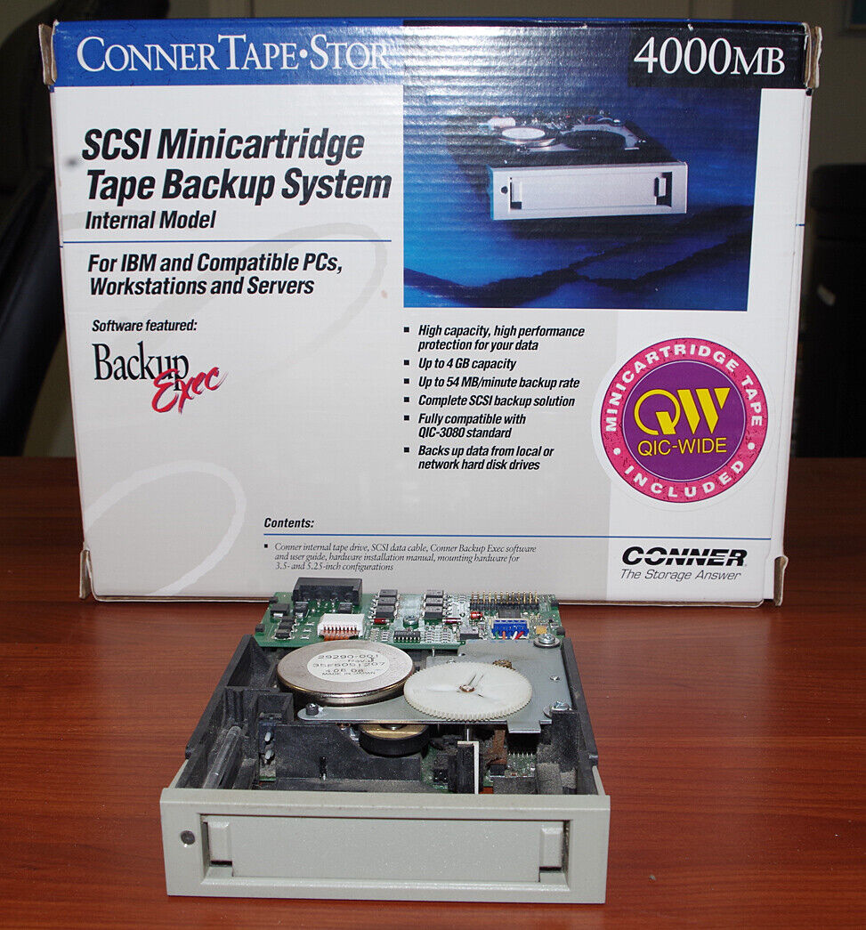 4000MB Conner TapeStor Minicartridge Tape Backup System Internal 4GB SCSI