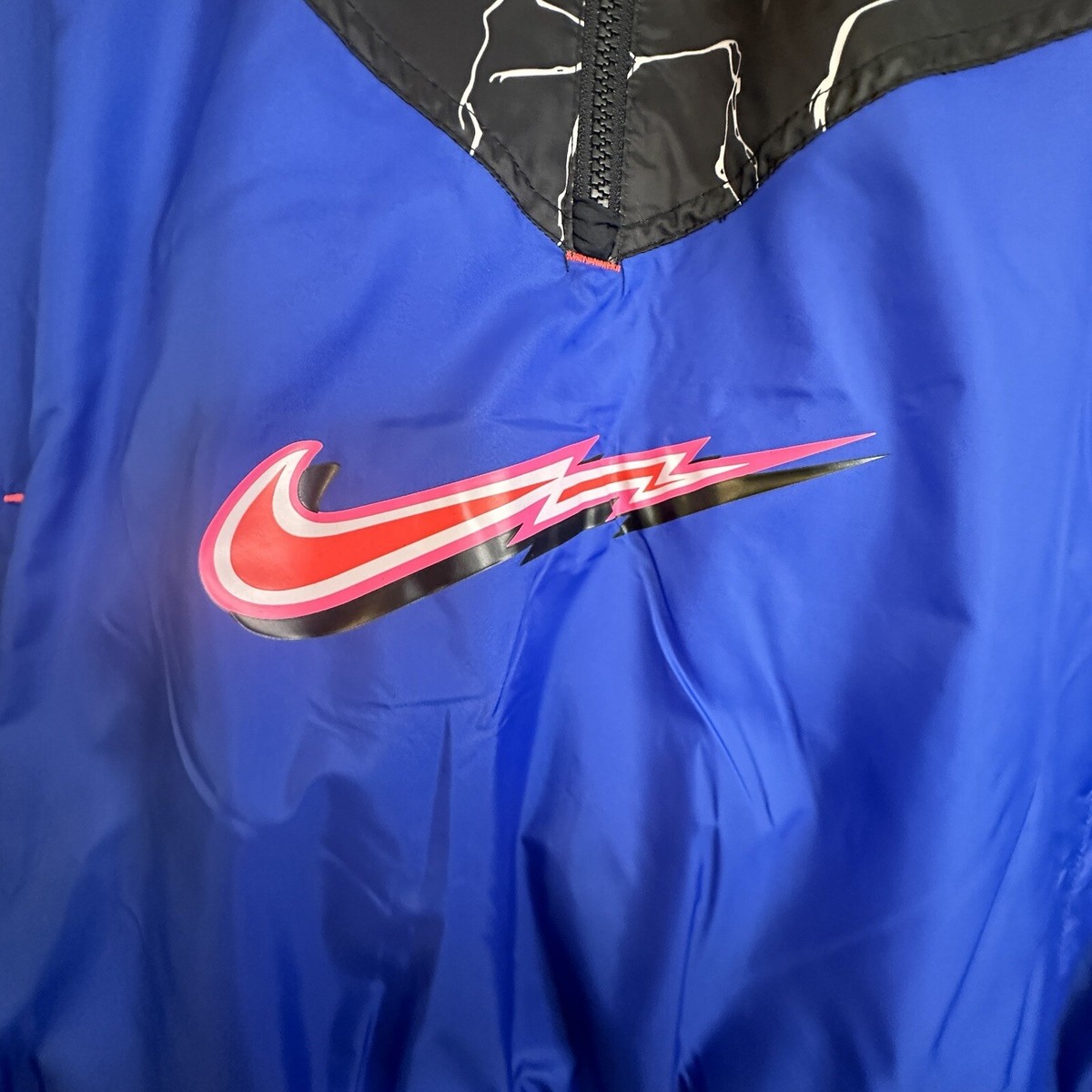 NIKE Retro Style Windbreaker Jacket 90s Pink Blue SZ Small