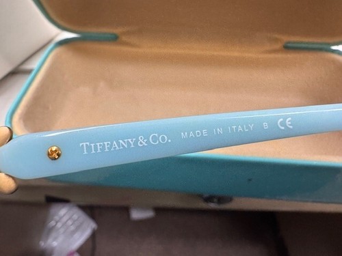 Tiffany & Co TF4068-B 8134/3b sunglasses Gold Flower Round Tortoise& Blue - Picture 4 of 9