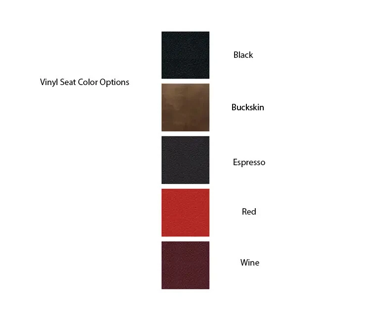 橡木街制造纯木背金属框架吧凳带乙烯基座椅 — 第 2/3 张图片