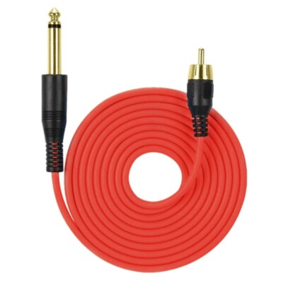 1.8m Clip Cord Professional Cord Wire Power Cable 6.35mm to RCA