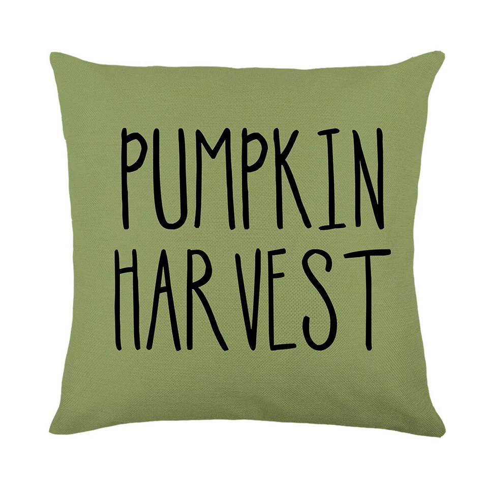 Fall Pillow Covers 18x18 Set of 4 Buffalo Plaid Pumpkin Maple Leaf Cushion Case - Image 2 of 4