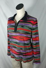 Lauren Ralph Lauren LRL Active 1/4 Zip Thermal Shirt Black Purple Red Women's XL