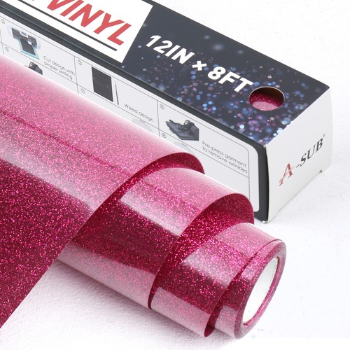 Lot 12"X 8FT-24FT A-SUB HTV Vinyl Glitter Roll Iron on Heat Transfer Vinyl T-sh - Picture 21 of 31