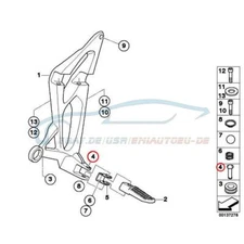 4x Genuine BMW 46717675691 - Bolts D=8MM/L=37.5MM