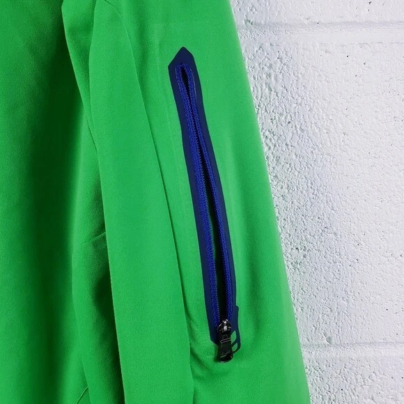 RLX Ralph Lauren яркий зеленый 1/4 молнии длинным рукавом эластичной впитывающий пуловер большой - Изображение 4 из 4