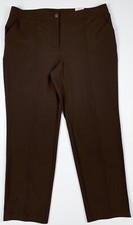 Weekends By Chicos Stoney Point Pant Seamed Stretch Womens 3 XL/16 Brown New