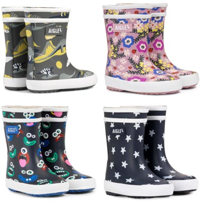 Aigle Baby Flac Play2 Kinder Gummistiefel | Stiefel | Wellingtons | Naturkautsch