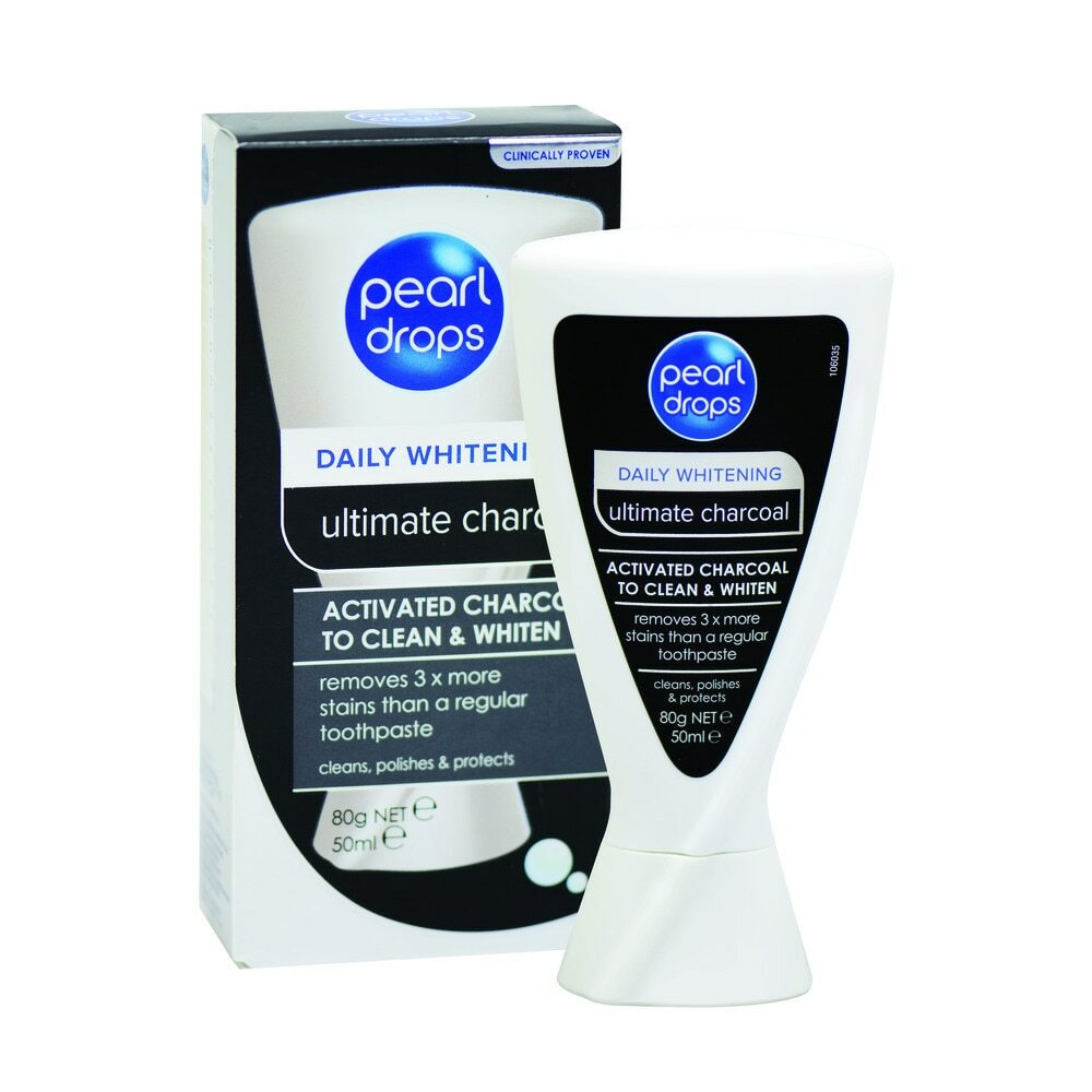 Pearl Drops Daily Whitening ULTIMATE CHARCOAL 50 мл БЕСПЛАТНАЯ ДОСТАВКА ПО США
