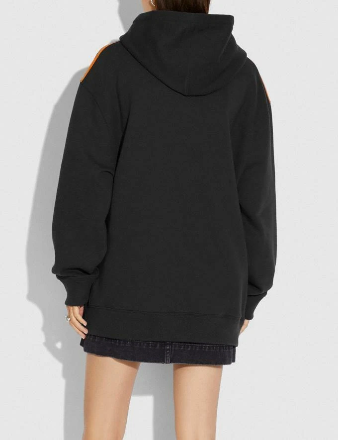 FELPA CON CAPPUCCIO OVERSIZE COACH CAVALLO E CARROZZA taglia L~STILE N. 89028~nuovo con etichette