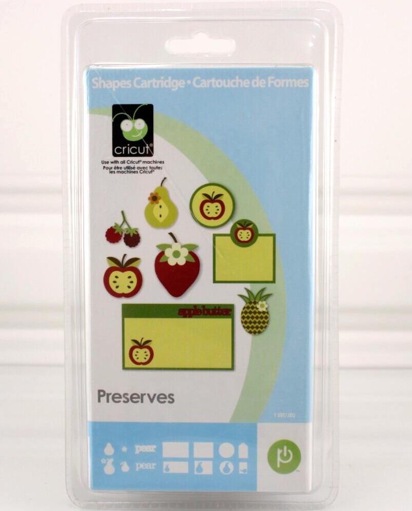 CRICUT PRESERVES FRUIT SHAPES CARTRIDGE DIE CUTTING MACHINE CARTRIDGE NEW SEALED