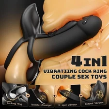 Vibrating Cock Ring Couple Sex Toys Penis Sleeve G spot Clitoral Stimulator