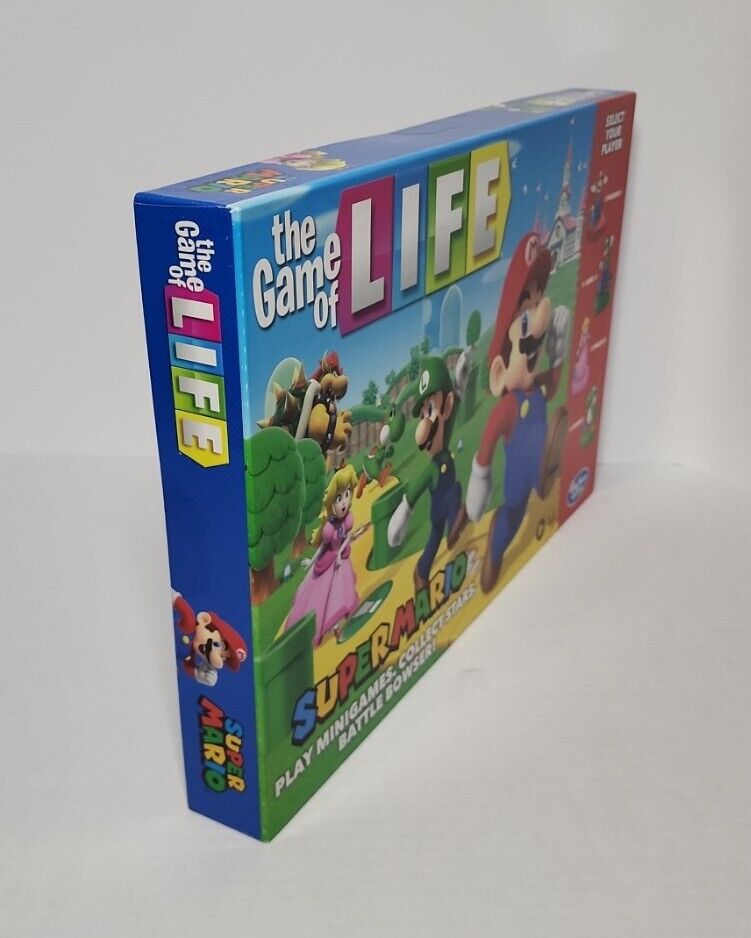  Hasbro Gaming The Game of Life: Super Mario Edition Board Game  for Kids Ages 8 and Up, Play Minigames, Collect Stars, Battle Bowser : Toys  & Games