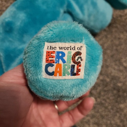 The World of Eric Carle Blue Green Multicolored 13" Elephant Plush No Tush Tag - Picture 8 of 9