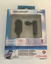 CRAIG Stereo Earphones W/ Bluetooth Wireless Technology - Sealed