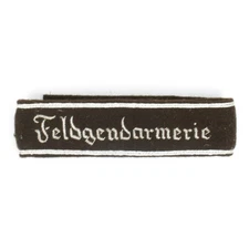 German WWII Military Wool Uniform Cuff Title- Feldgendarmerie