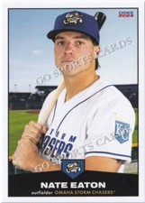 2024 Omaha Storm Chasers Nate Eaton RC Rookie Royals Minor Card