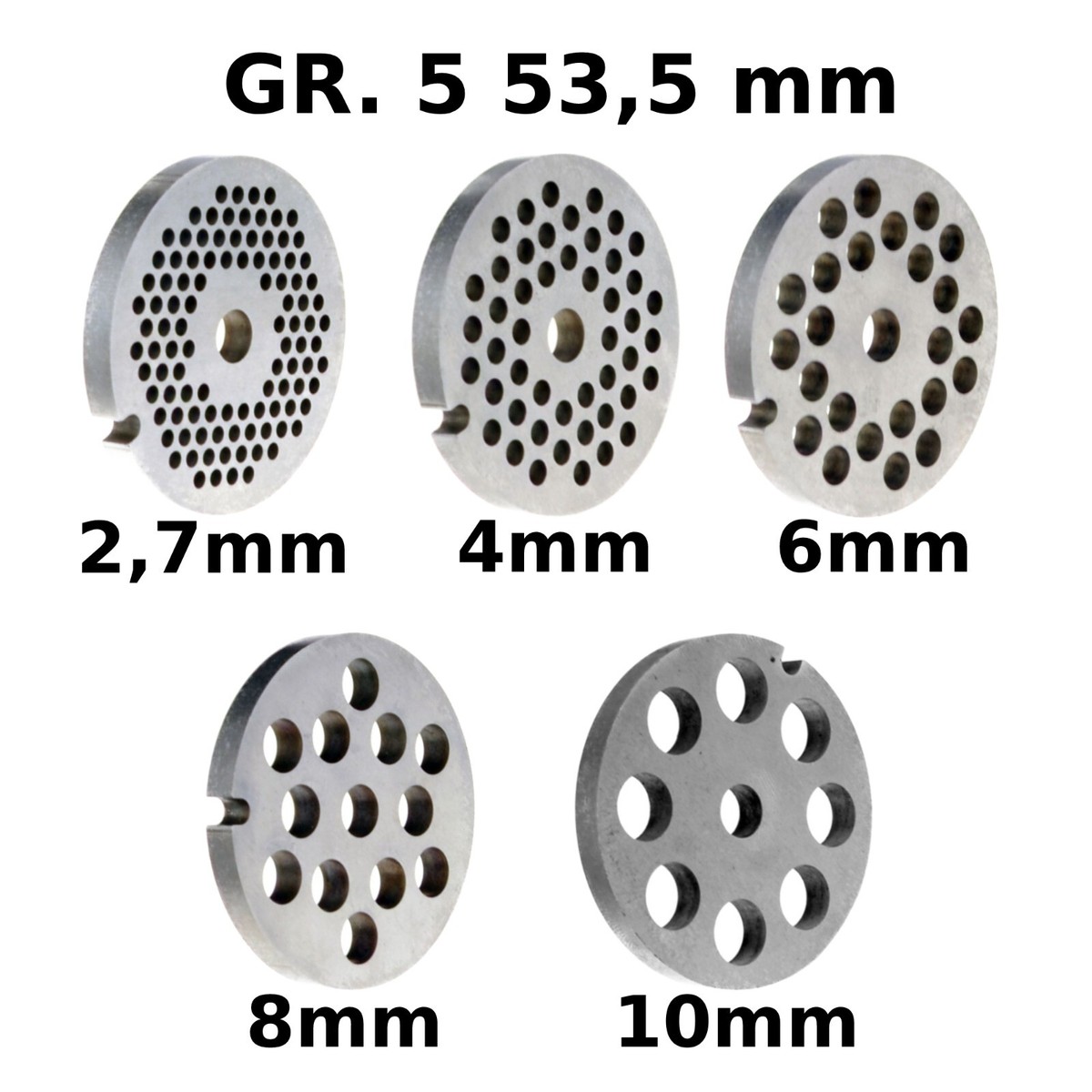 Lochscheibensatz für Bosch 5-größen Fleischwolf 2,7-10 mm