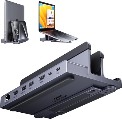 USB C Docking Station Dual Monitor for Laptop, 2 HDMI (Single 4K@120Hz), 2 USB3.