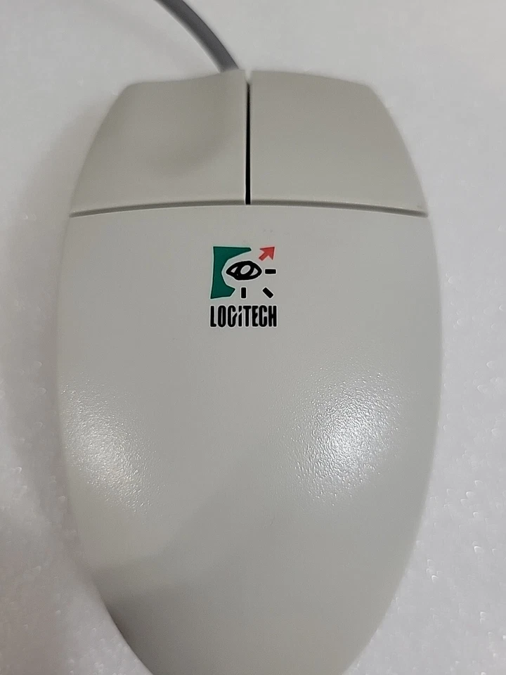 Rare Vintage Logitech 2-Button Serial Mechanical Ball Mouse M-M34 (New Open Box) - Image 3 of 4