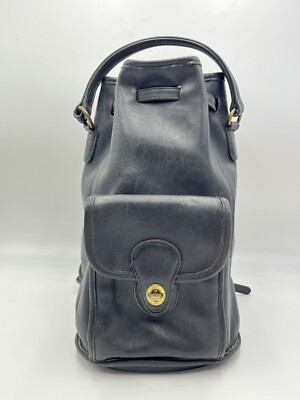 COACH Vintage Style 9992 Black Leather Handle Large Sling
