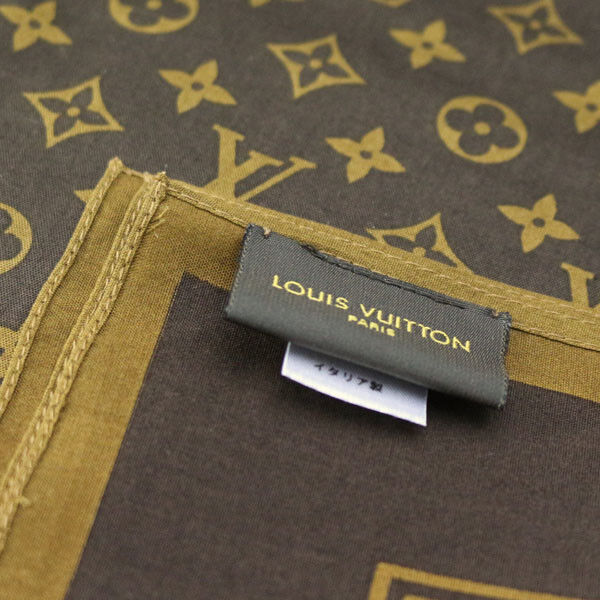 Supreme x Louis Vuitton LV Monogram Bandana Scarf Brown 100% Authentic  Japan New