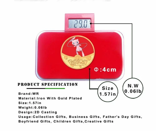 Pokemon Coins Gold Plated Collectibles Gift Set Commemorative Birthday - Picture 5 of 14