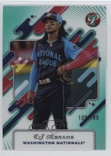 2025 Topps Pristine Aqua Refractor 109/199 CJ Abrams #259 0tn3
