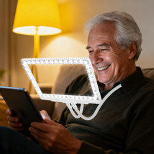 5X Hands Free Magnifying Glass with Light and Stand 43 Ultra-Bright LED, Lighted