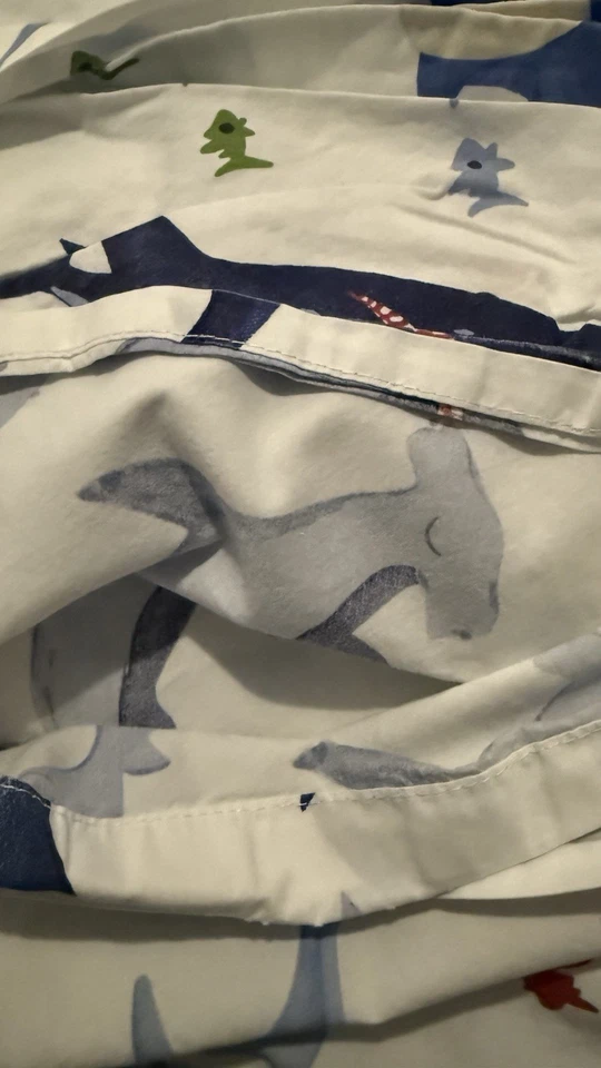 Pottery barn kids shark pillowcases white multicolor 20 x 30” 100% organic cotto - Image 4 of 4