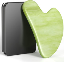 Gua Sha Facial Tools, Natural Jade Stone Guasha Tool for Face Acupuncture Therap