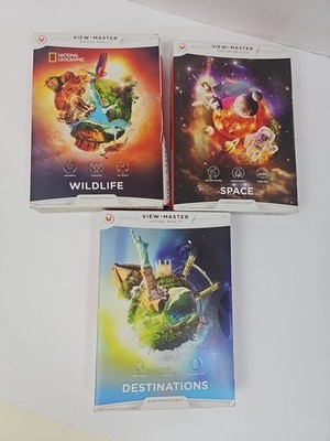 View Master Virtual Reality Destinations -New, Space -New & Wildlife -Open lot 3