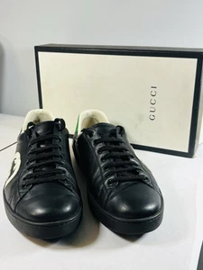 Baskets homme GUCCI noir Ace en cuir imbriqué taille 13 US 12 EU (avec boîte)