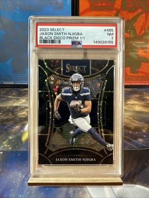 2023 PANINI SELECT #485 JAXON SMITH-NJIGBA BLACK DISCO PRIZM 1/1