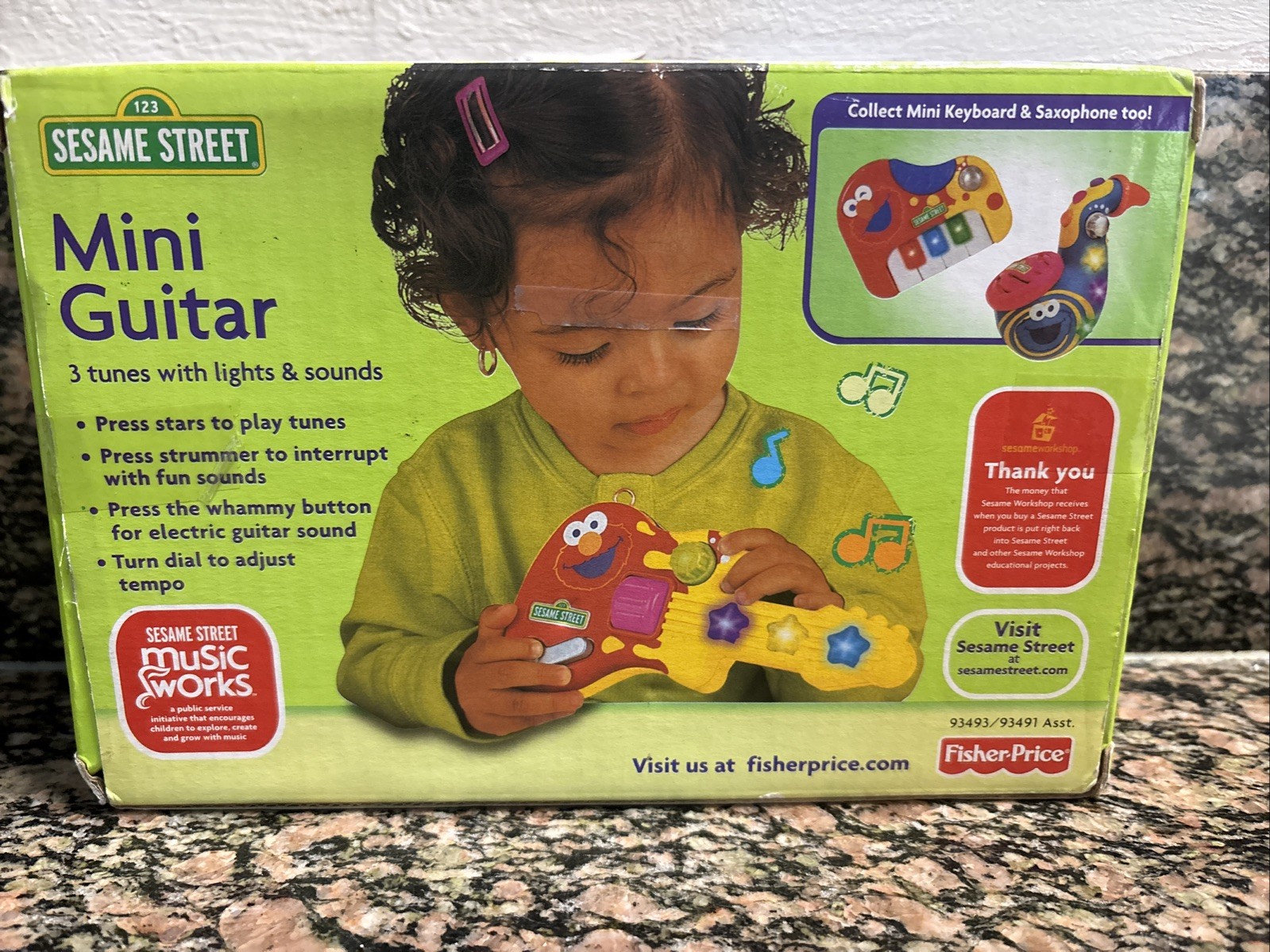 Sesame Street Elmo Musical Mini Guitar Fisher Price - Brand NEW