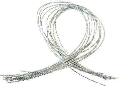 Corded Bolo Tie Strings - Shiny Silver Color - 36'' - LOT of 10